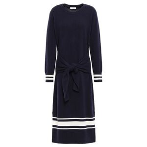 Sandro Bryone Stripe Sweater Midi Dress